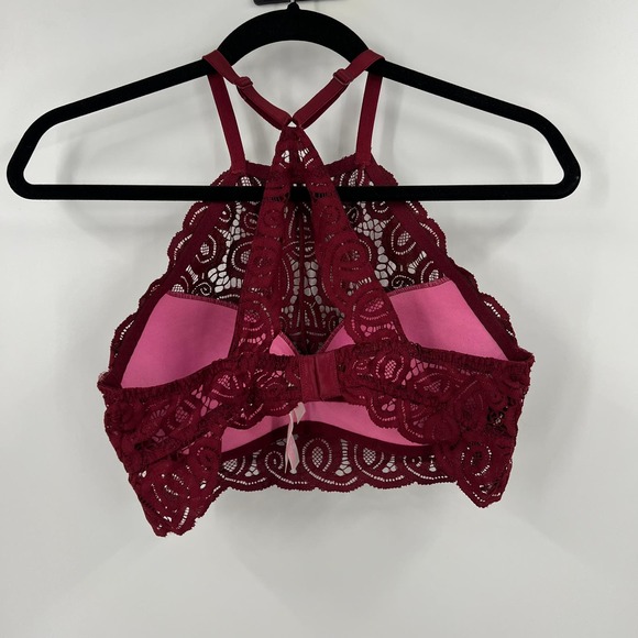 Victoria's Secret PINK Racerback Lace Lined Push Up Bra Bralette Comfort Medium - Picture 8 of 9